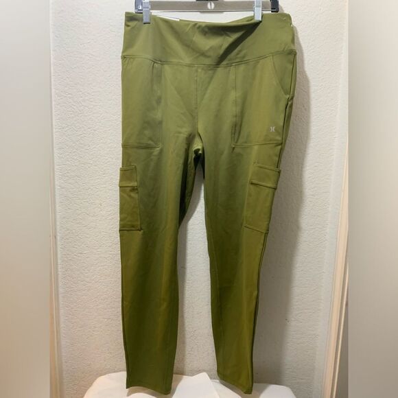 Hurley | Women's Olive Green Raw Edge Legging with Tags | Size: XL - Picture 1 of 9